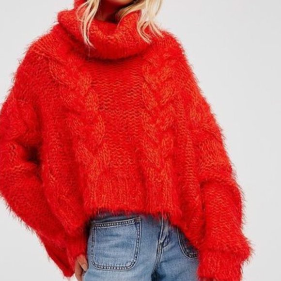 Free People Red Knit Sweater - Picture 2 of 4